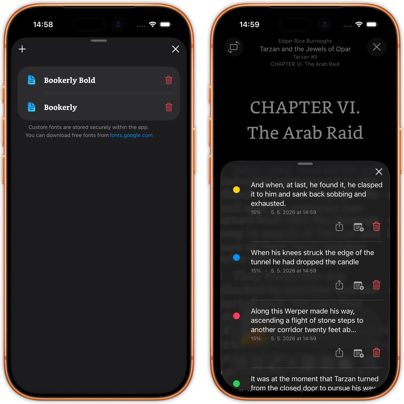 Advanced table of contents browser for quick chapter navigation