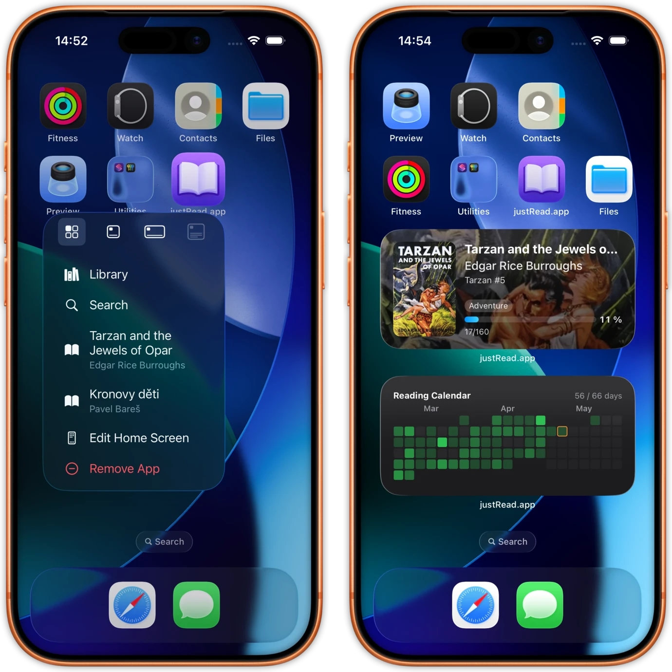 Native iOS reading interface with intuitive controls and gesture navigation