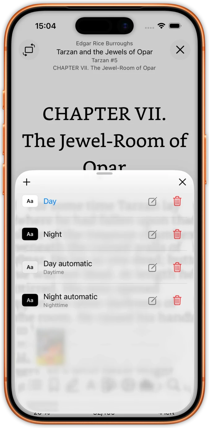 justRead light theme with full RGB color customization