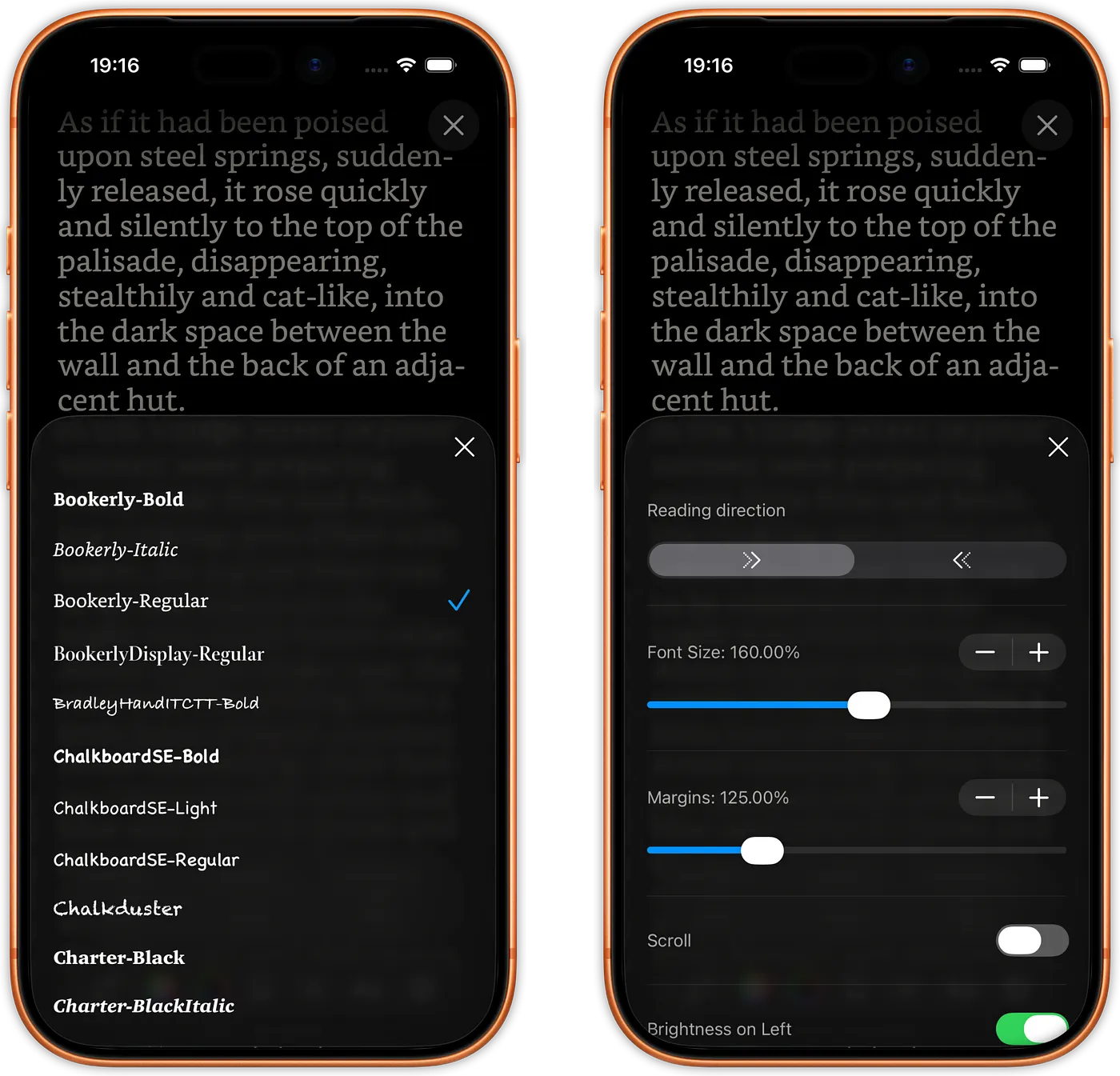 Selecting the icloud folder, where all the books and fonts are located.