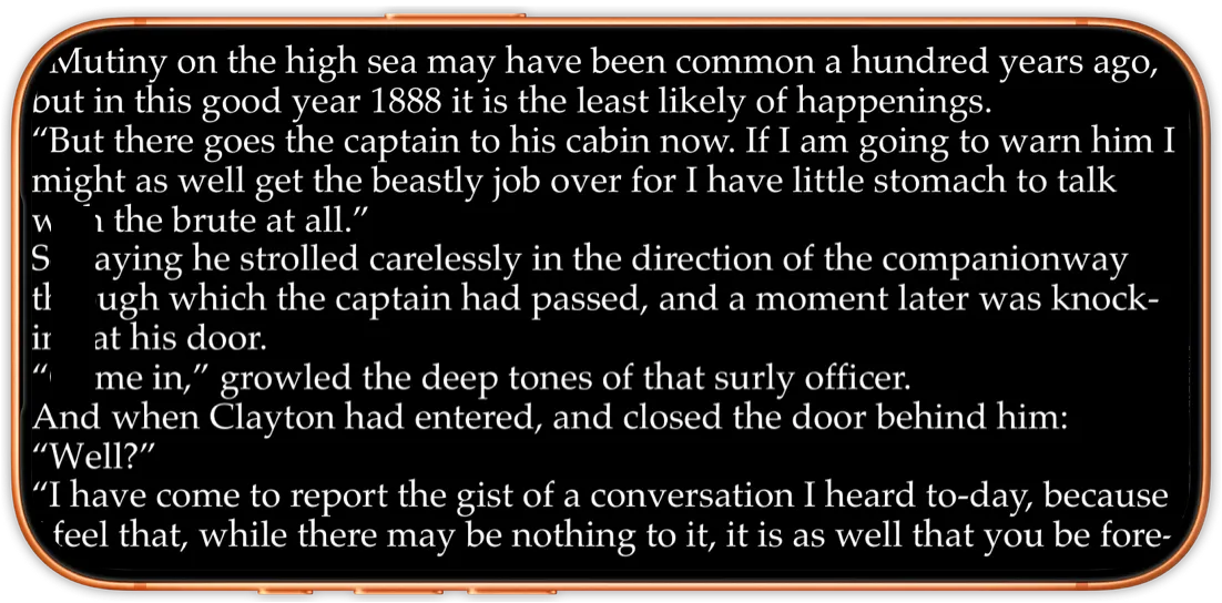 justRead, all margins zeroed.