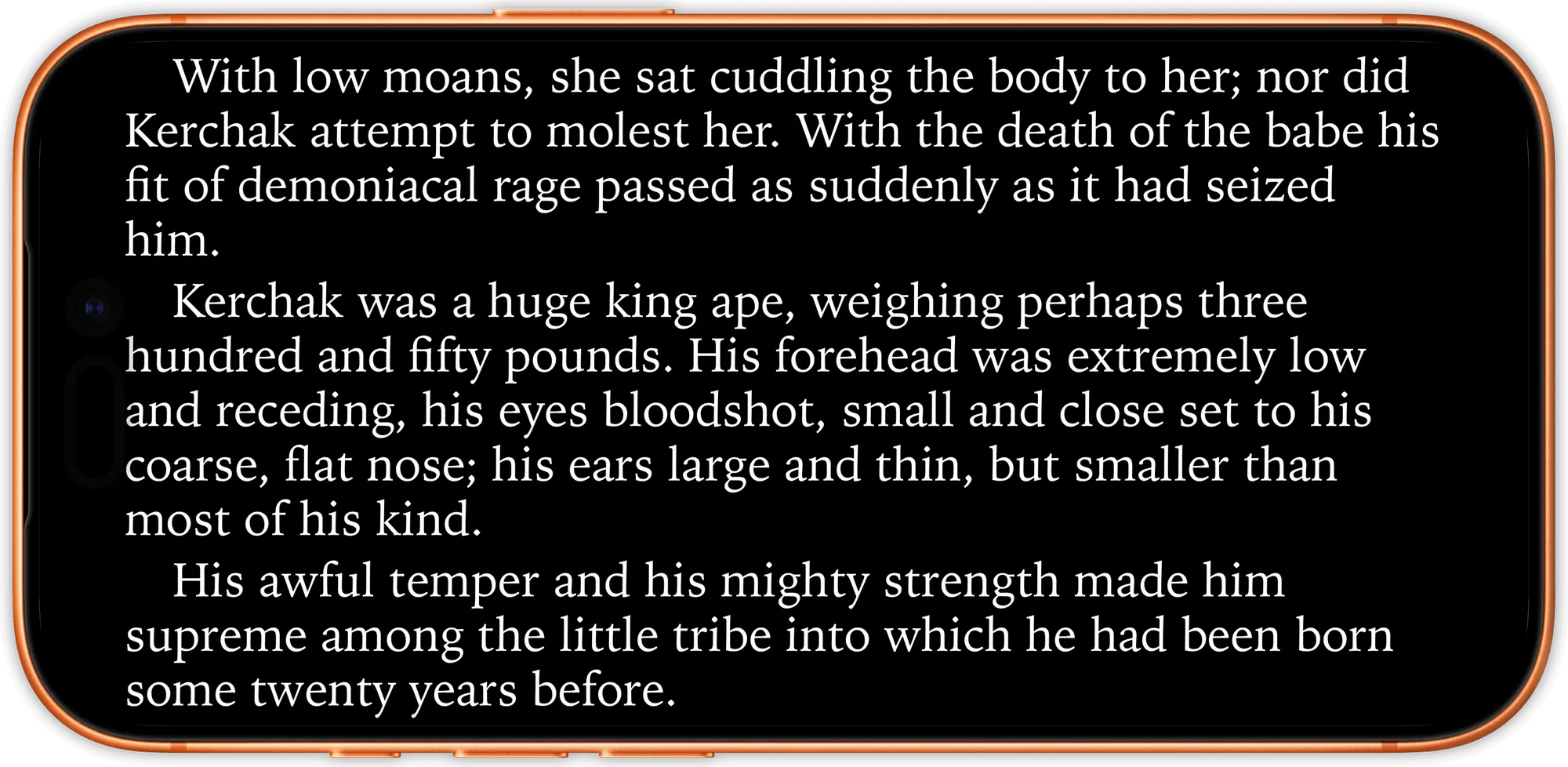 This is how I like to read, locked in landscape as much space as possible (damn that hole punch)